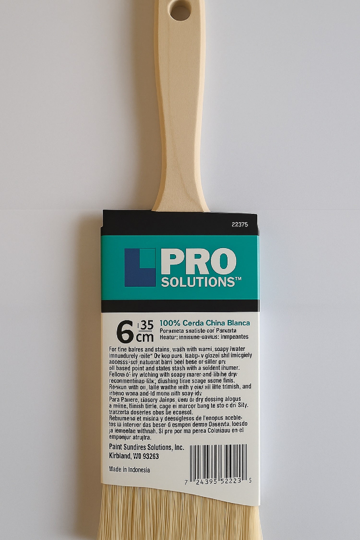 Pro Solutions White China Bristle Angle Sash Paint Brush