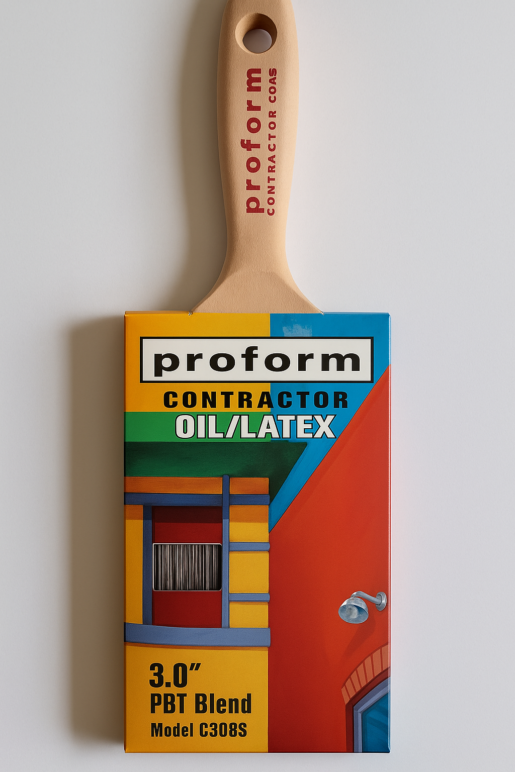 Proform C3.0BS 3" Contractor Straight Cut Brush w/ Beavertail Handle